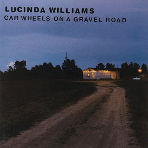 CAR WHEELS ON A GRAVEL ROAD (BLUE)