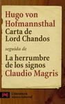 CARTA DE LORD CHANDOS : SEGUIDA DE 